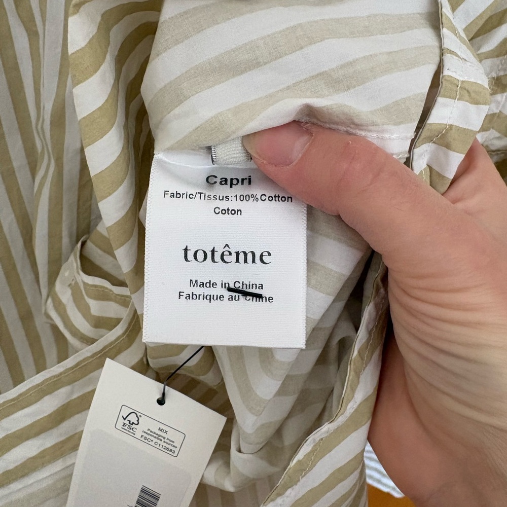 Toteme striped button down blouse - image 7